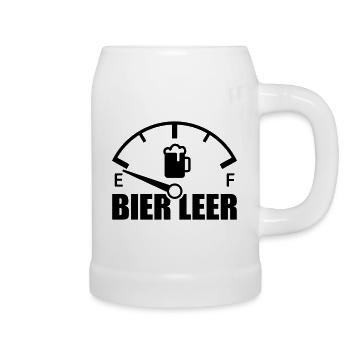 Bier leer Tacho - Bierkrug - Weiß - Rechts