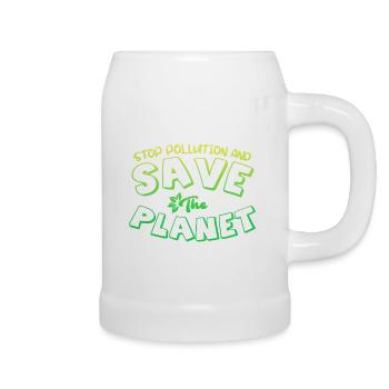 Pollution de l’environnement - Chope en céramique - blanc - Droite