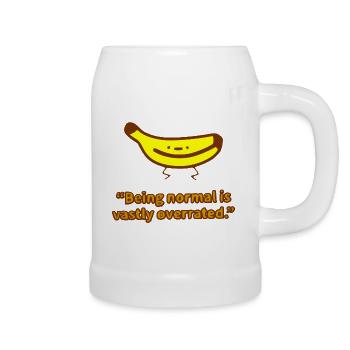 funny banana drama! - Bierkrug - Weiß - Rechts
