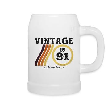 Rétro Vintage 1991 - Classique Édition Limitée 33 - Chope en céramique - blanc - Droite