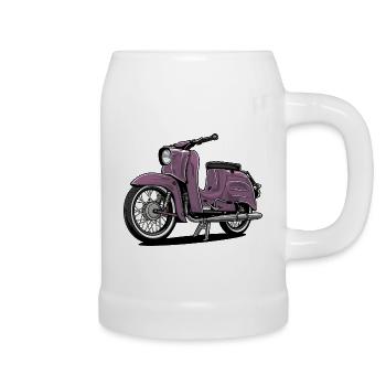 Swallow (pale purple) // Illustration - Beer Mug - white - Right