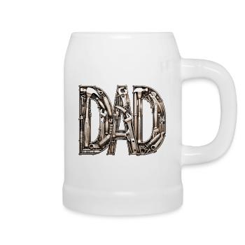 « Papa » - Papa de Tool - Chope en céramique - blanc - Droite