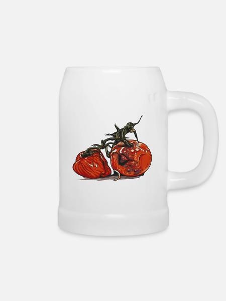 Schimmel // Tomate - Bierkrug - Weiß