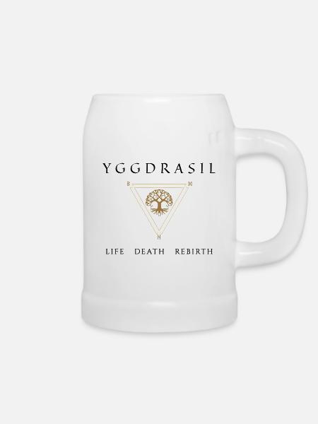 Yggdrasil - Bierkrug - Weiß