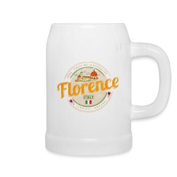 Florence Capitale Toscane Italie Souvenir - Chope en céramique - blanc - Droite