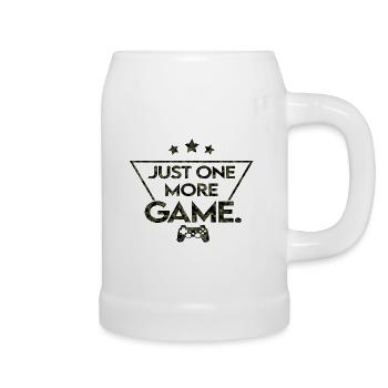Camouflage _Just_one_more_game_ - Beer Mug - white - Right