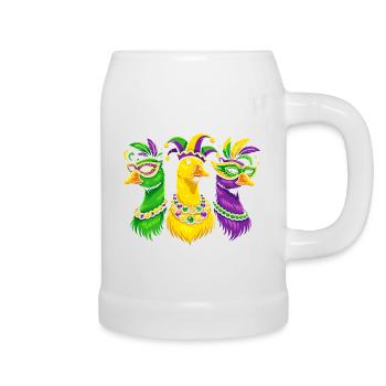 Karnevalstrio der Maskenvögel - Bierkrug - Weiß - Rechts