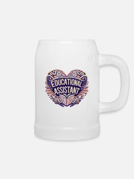 Geschenk zur Herzwertschätzung von Bildungsassistenten - Bierkrug - Weiß