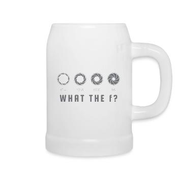 CAMERA F-STOP APERTURE PHOTOGRAPHY PHOTOGRAPHER GIFT - Beer Mug - white - Right