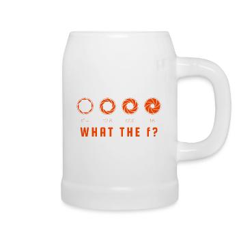 CAMERA F-STOP APERTURE PHOTOGRAPHY PHOTOGRAPHER GIFT - Beer Mug - white - Right