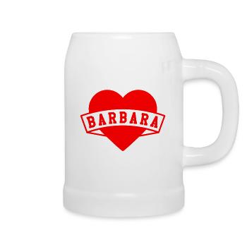 Barbara Herzen - Bierkrug - Weiß - Rechts