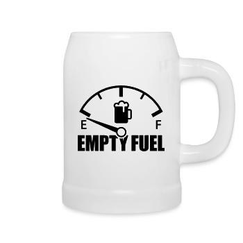 Carburant de bière vide - Chope en céramique - blanc - Droite