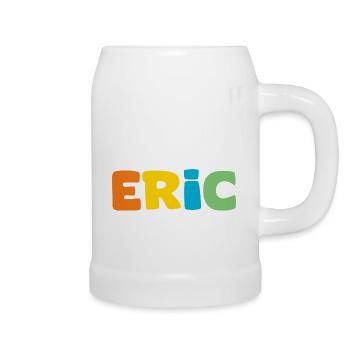 Name - Eric - Bierkrug - Weiß - Rechts