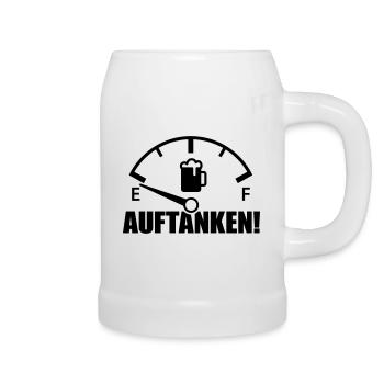 Bier auftanken Tacho - Bierkrug - Weiß - Rechts