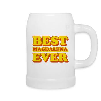 Magdalena First Name Funny Gift - Beer Mug - white - Right