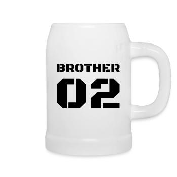 Zweiter Bruder- Brother 02 - Bierkrug - Weiß - Rechts