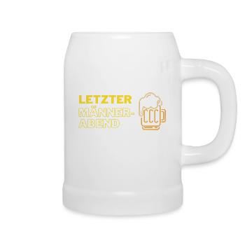Letzter Männerabend Bier - Bierkrug - Weiß - Rechts