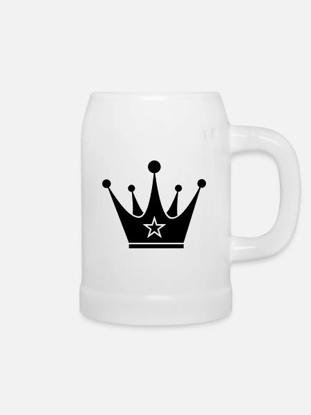 crown - Bierkrug - Weiß