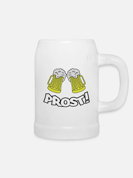 prost - Bierkrug - Weiß