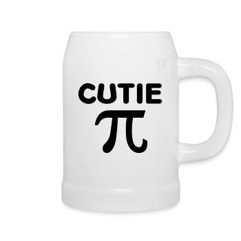 cutie pie - Beer Mug - white - Right