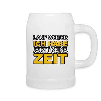 Lauf weiter ich habe jetzt keine Zeit - Bierkrug - Weiß - Rechts