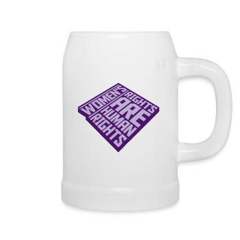 womens rights feminist quote - Beer Mug - white - Right