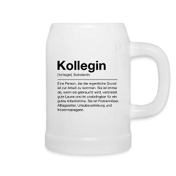 Kollegin - Bierkrug - Weiß - Rechts
