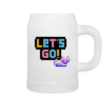 Let's Go! - Bierkrug - Weiß - Rechts