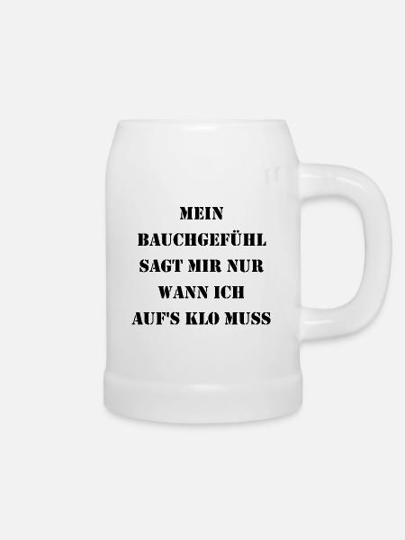 Bauchgefühl & Klo - Bierkrug - Weiß