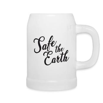 Sauvez la Terre - Chope en céramique - blanc - Droite