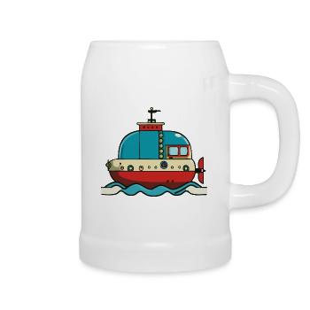 Sous-marin - Chope en céramique - blanc - Droite