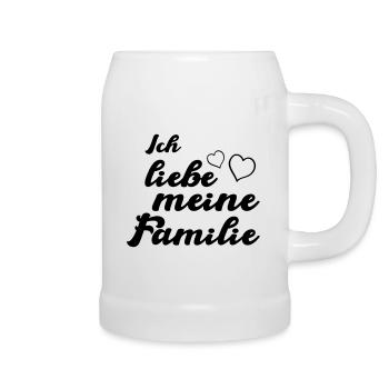 Family I Love Heart - Beer Mug - white - Right