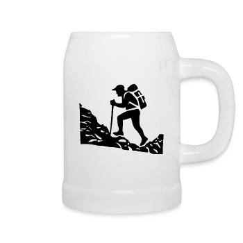 mountain hike - Beer Mug - white - Right