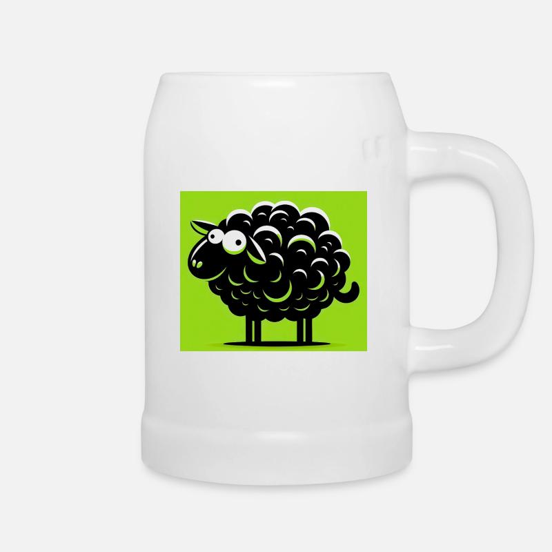 Schwarzes Schaf - Bierkrug - Weiß