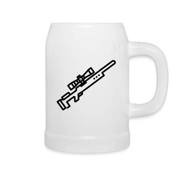 sniper - Beer Mug - white - Right