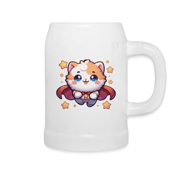 Heroes Kitten Superhero Cat Super Kitty - Beer Mug - white - Right