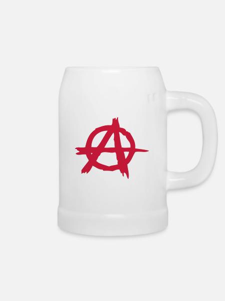 Anarchy - Bierkrug - Weiß