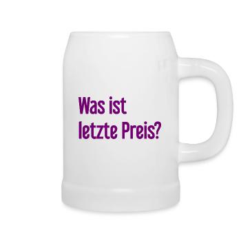 Was ist letzte Preis? - Bierkrug - Weiß - Rechts