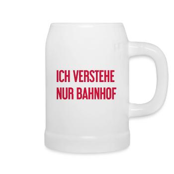 I only understand train station - Beer Mug - white - Right