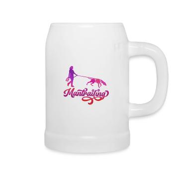 Mantrailing PINK - Bierkrug - Weiß - Rechts