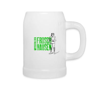 Südharz Merch - Froschhausen Wasserthaleben (grün) - Bierkrug - Weiß - Rechts