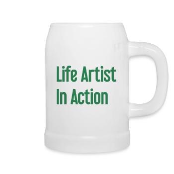 Artists of life in action - Beer Mug - white - Right