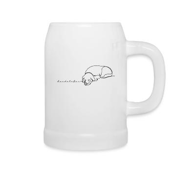 Hundeleben Unisex Casper - Bierkrug - Weiß - Rechts