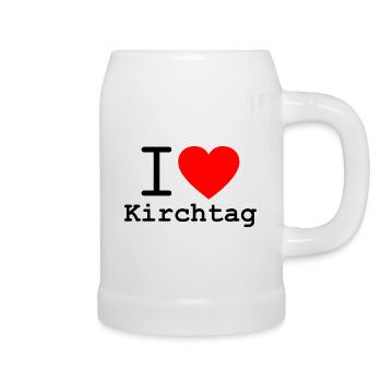 i love Kirchtag - ich liebe das Kirchtagsfest - Bierkrug - Weiß - Rechts
