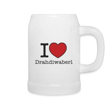 i love Drahdiwaberl - Bierkrug - Weiß - Rechts