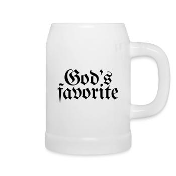 God's favorite - Bierkrug - Weiß - Rechts