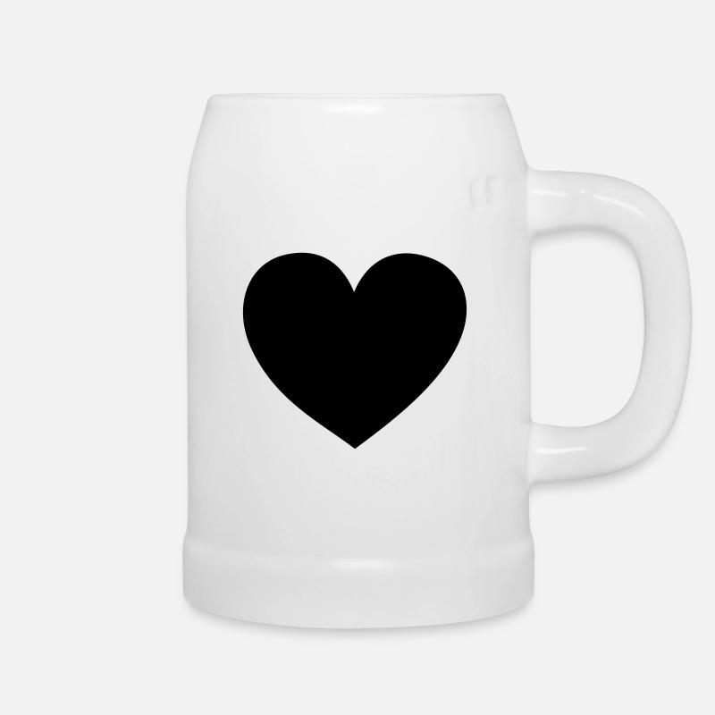 Herz - Beer Mug - white