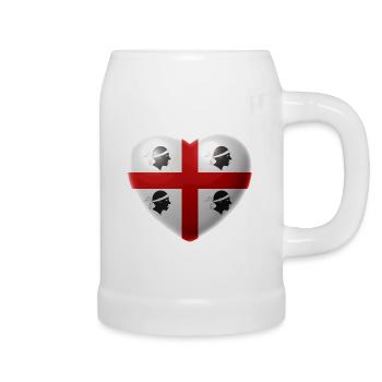Heart (Sardinia / Sardegna) - Beer Mug - white - Right