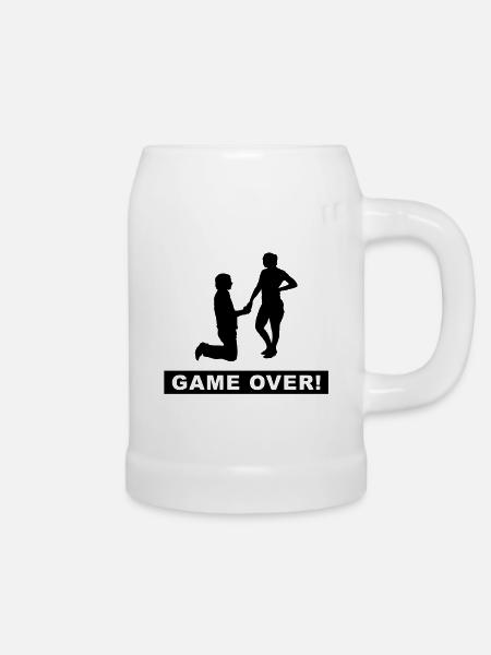 bachelor bachelorette - Bierkrug - Weiß