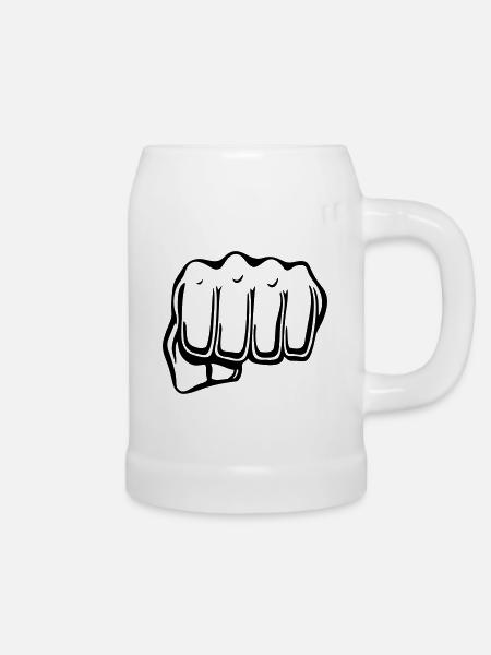 m1_fist - Bierkrug - Weiß